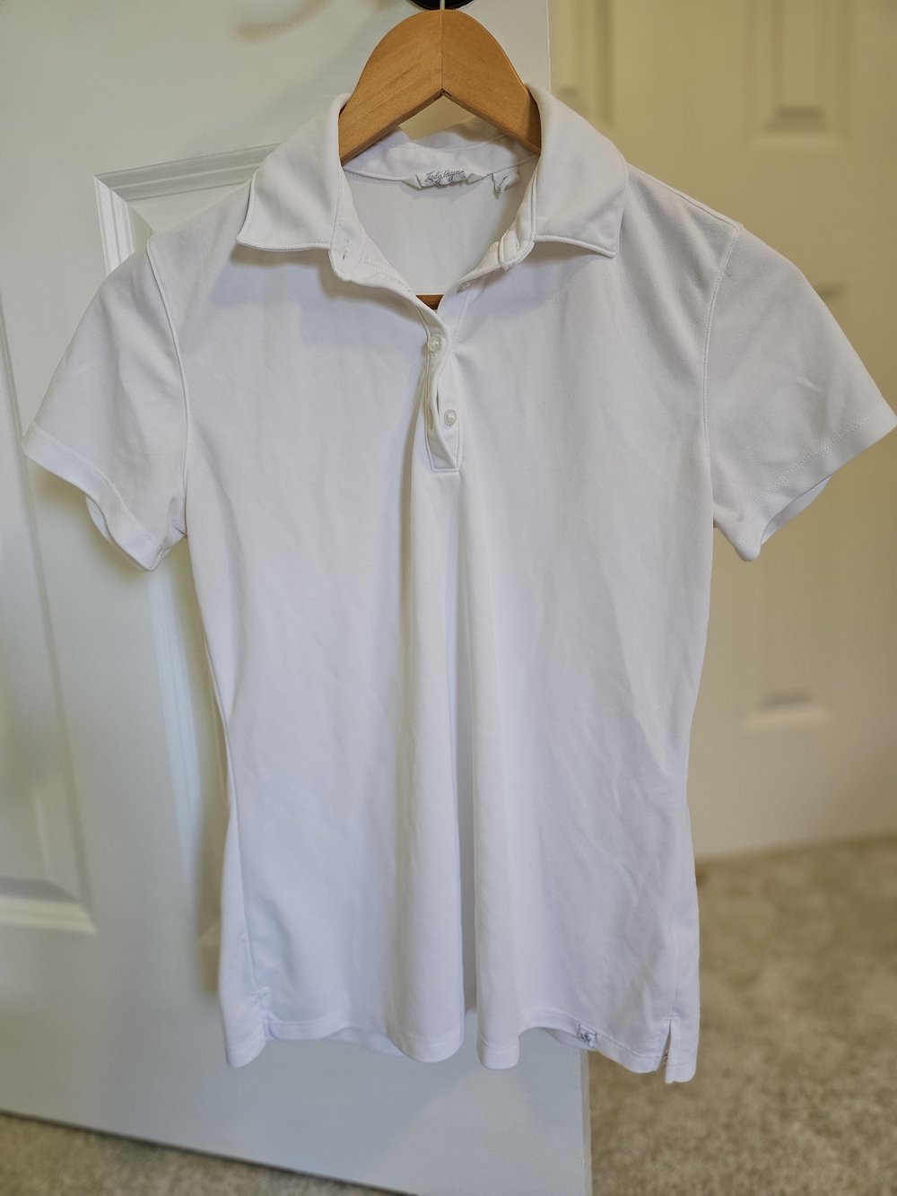 Lady Hagen White Short Sleeve Polo Shirt